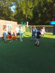 Outdoor students playing at Learning Tree Educational Center